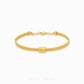 999 gold barrel triple rope bracelet in 24K pure gold with structured barrel centerpiece