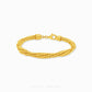 A gold multi-strand beaded bracelet with a lobster clasp, displayed on a clean white background with a Chip Lee Jewellery watermark at the bottom.
