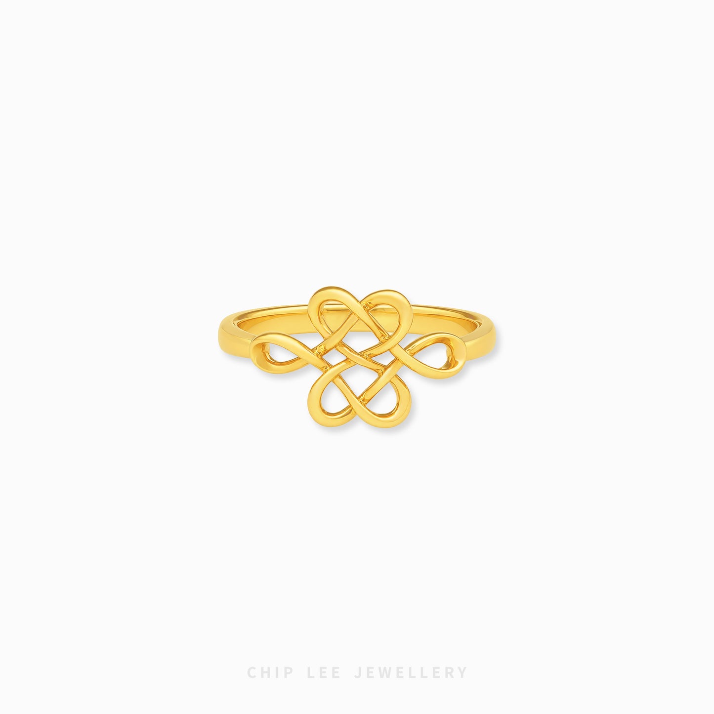 Blissful Harmony interlocking gold ring for wedding and bridal jewellery by Chip Lee Jewellery Singapore