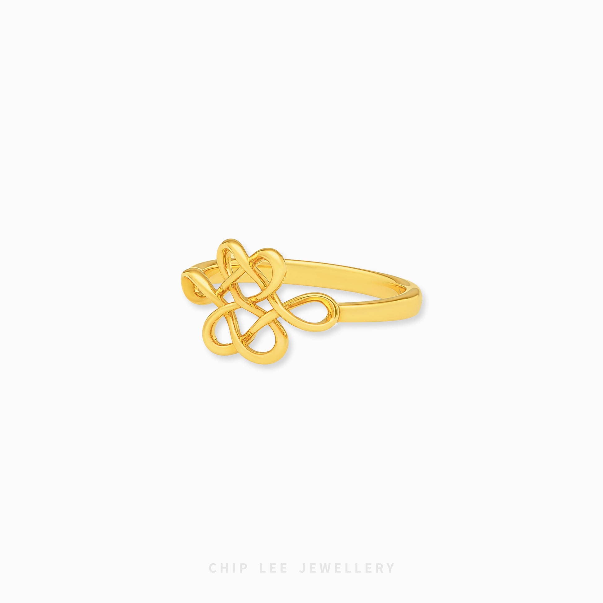 Blissful Harmony interlocking gold ring for wedding and bridal jewellery by Chip Lee Jewellery Singapore
