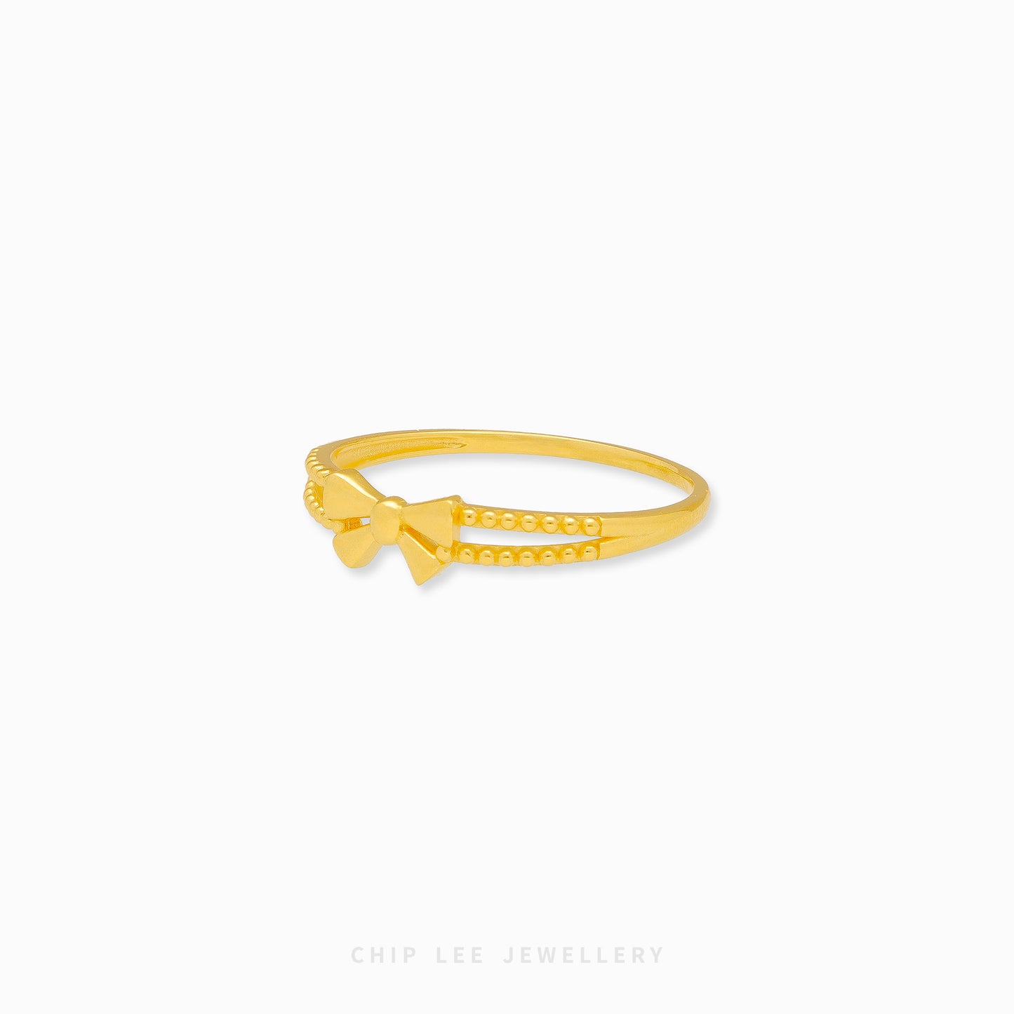 916 Gold Bow Ring, elegant women’s gold ring with playful bow design, versatile for everyday wear, stacking, or gifting