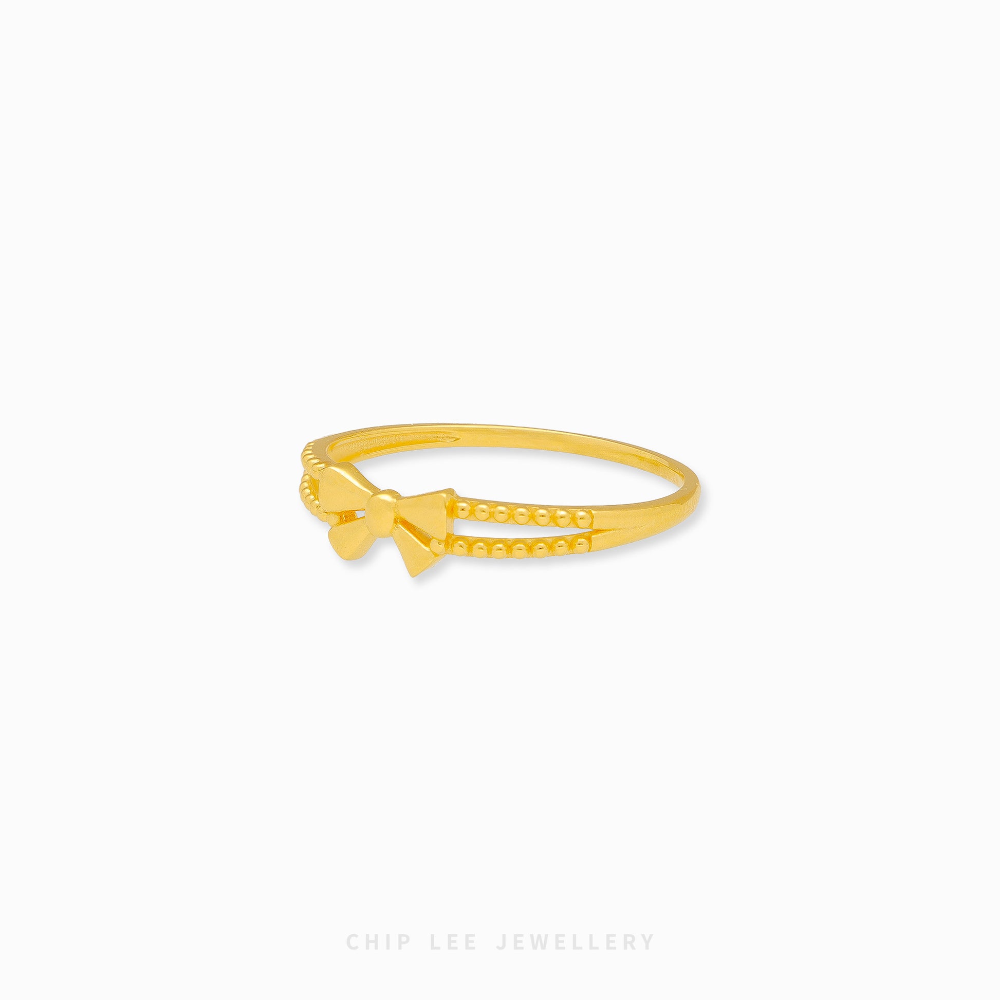 916 Gold Bow Ring, elegant women’s gold ring with playful bow design, versatile for everyday wear, stacking, or gifting
