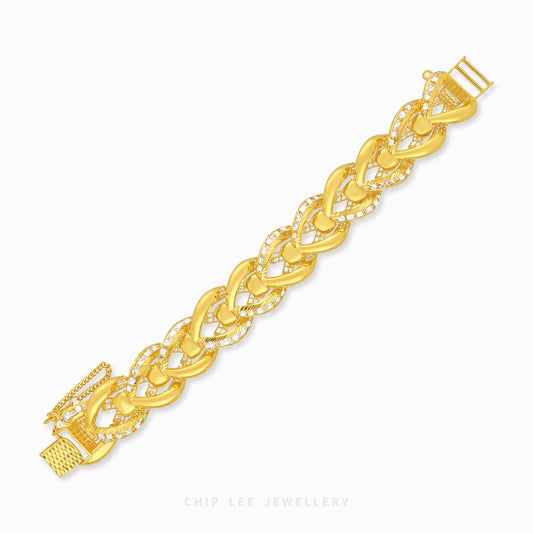 Duo Tone Allure Bracelet featuring an elegant sleek design with refined dual-tone metal finish