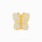 A gold butterfly-shaped charmpaved with small clear stones, centered on a light gray background with the brand name 'CHIP LEE JEWELLERY' faintly visible at the bottom.