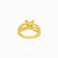 999 gold butterfly ring in 24K pure gold with elegant minimalist butterfly design