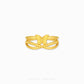 999 gold butterfly ring in 24K pure gold with elegant minimalist butterfly design