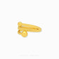 Pure 24k gold ring with spherical ends minimalist style