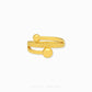 Pure 24k gold ring with spherical ends minimalist style