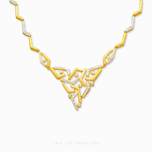 Duo Tone Greco Statement Necklace
