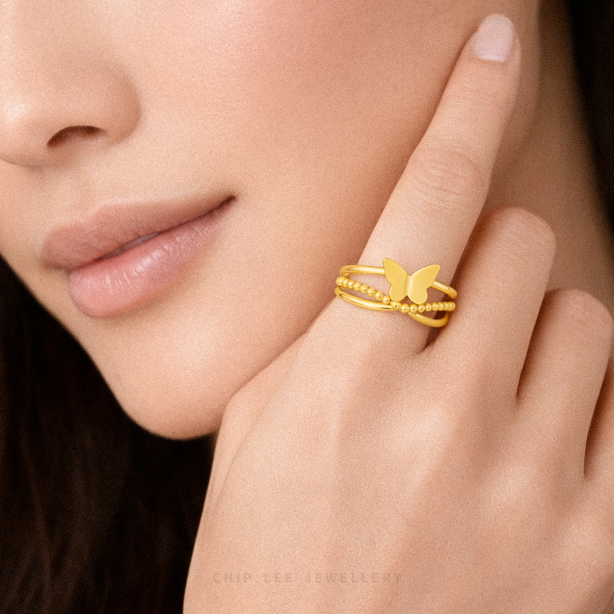 999 | 24K Butterfly Ring
