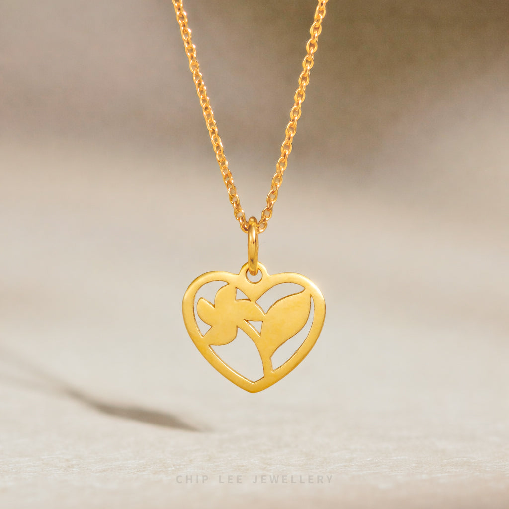 Floral Heart Pendant