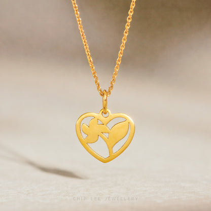 Floral Heart Pendant