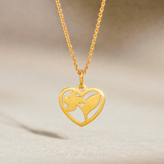 Floral Heart Pendant