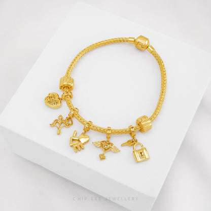Chip Lee Jewellery Singapore Mixed Charm Pandora Bracelet , perfect for gifting or adding a symbolic touch to jewellery pieces.