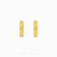 Chiseled hoop earrings with textured gold finish