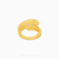 Chunky Coiled Swirl Ring by Chip Lee Jewellery, 999 gold, bold intertwined design, sculptural statement piece.