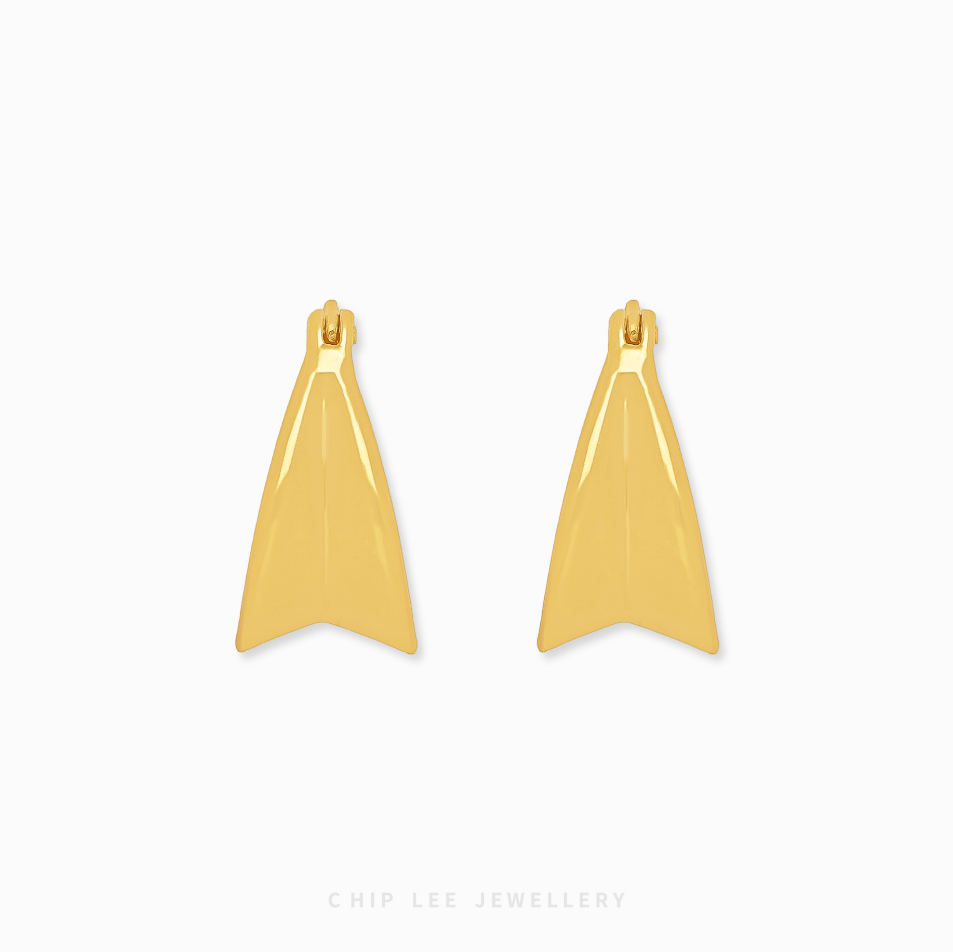 Chunky Hoop Earrings in 999 pure gold