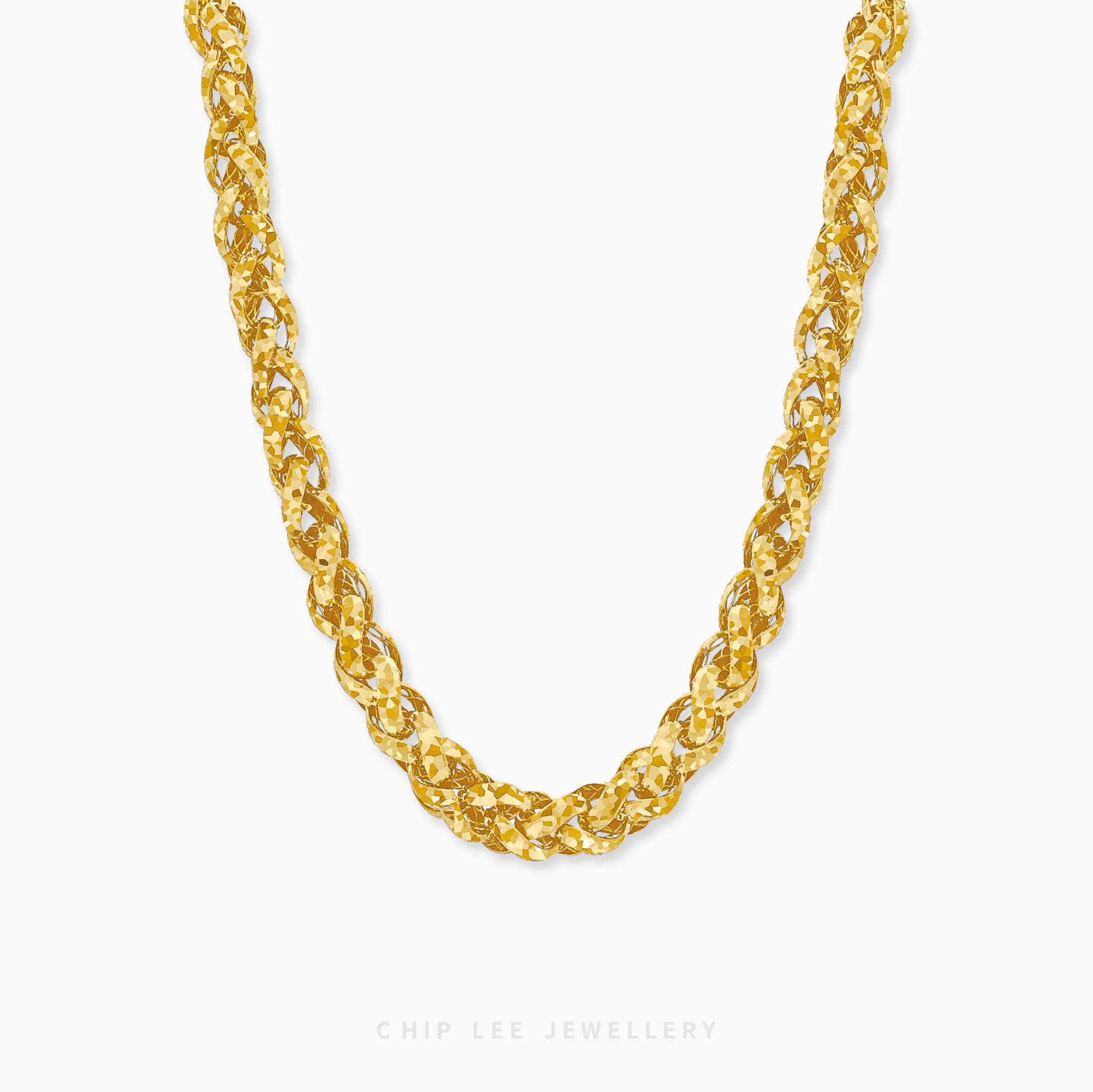 Chunky Pleaded Chain in 916 gold