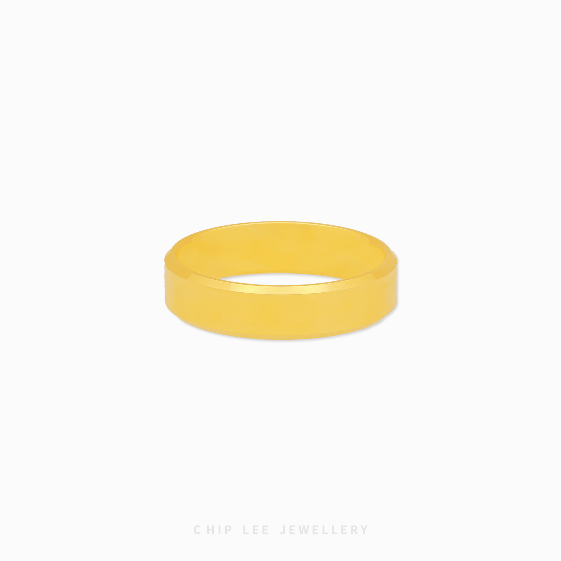 Chip Lee Jewellery Singapore 916 Gold Classic Band Ring. Simple polished design, traditional wedding band, durable 22K gold.