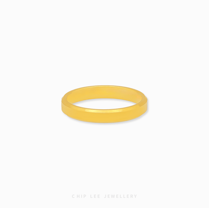 Chip Lee Jewellery Singapore 916 Gold Classic Band Ring. Simple polished design, traditional wedding band, durable 22K gold.
