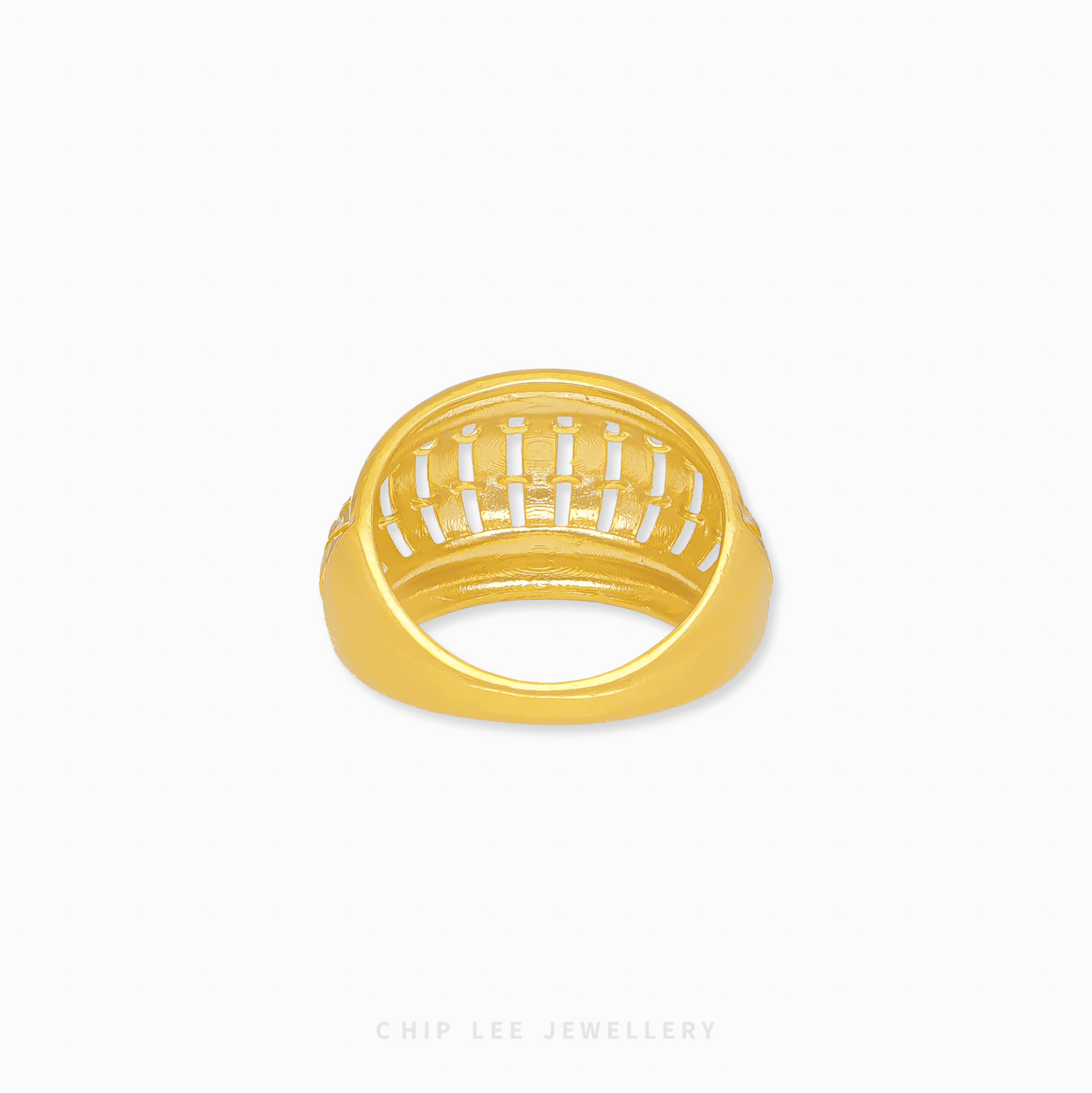 Classic Lantern Ring with polished gold, lantern-inspired design, and timeless elegance for modern women.