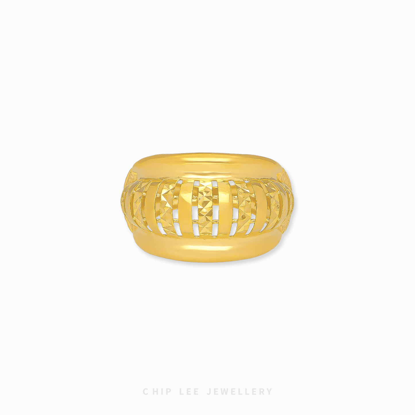 Classic Lantern Ring with polished gold, lantern-inspired design, and timeless elegance for modern women.