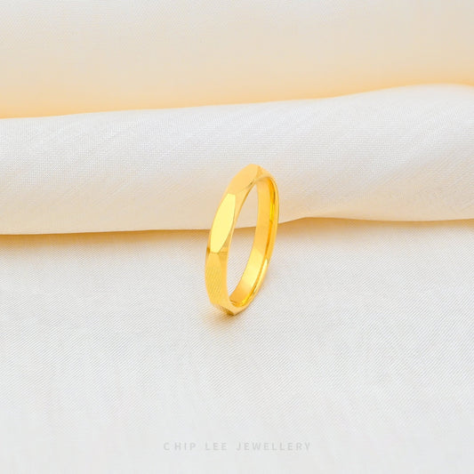 Classic Nut Ring by Chip Lee Jewellery, 916 gold with faceted nut-inspired design, bold sophistication, perfect as statement jewellery piece