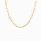Classic Paperclip Chain Necklace with elongated oval links in 916 gold by Chip Lee Jewellery Singapore