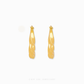 Classic Twist Hoop Earrings in 999 pure gold