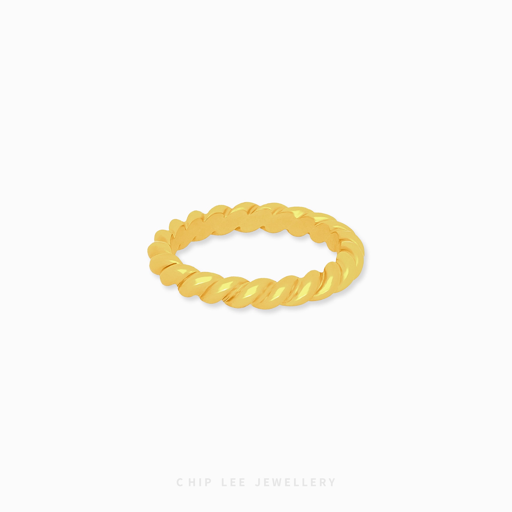 Classic Twist Ring by Chip Lee Jewellery, 916 gold, featuring an elegant intertwining design, adding timeless appeal to any ensemble.