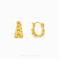 Cuban Link Hoop Earrings with bold linked hoop design, stylish women’s jewelry perfect for everyday wear or statement looks