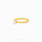 999 Gold Cubic Zirconia Solitaire Ring featuring a brilliant round-cut cubic zirconia on a polished yellow gold band.