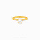 Oval Cubic Zirconia Solitaire Ring with a brilliant oval-cut stone on a polished gold band.