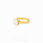 Oval Cubic Zirconia Solitaire Ring with a brilliant oval-cut stone on a polished gold band.