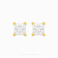 Elegant cubic zirconia stud earrings with brilliant sparkle