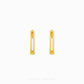 916 gold hoop earrings with modern cutout details