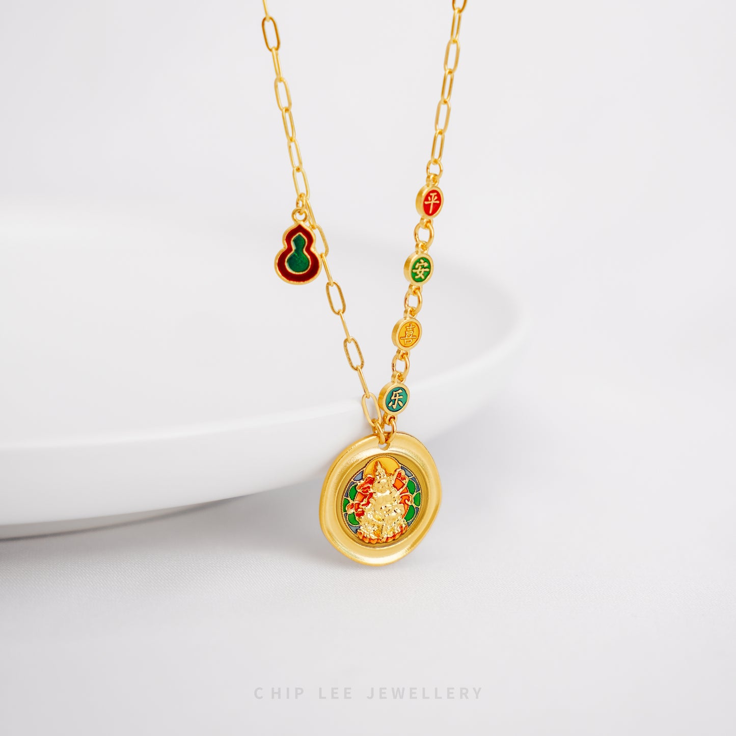 999 Pure Gold Peace and Joy (平安喜乐) Ping An Xi Le Necklace | Gu Fa Jin (古法金) Collection
