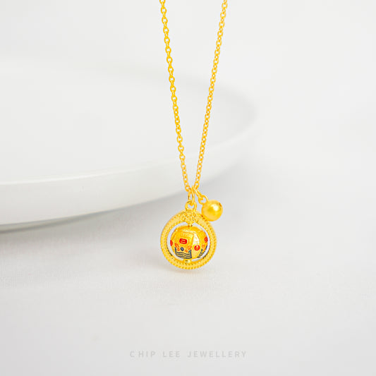 999 Pure Gold Spinning Charm Necklace | Gu Fa Jin (古法金) Collection