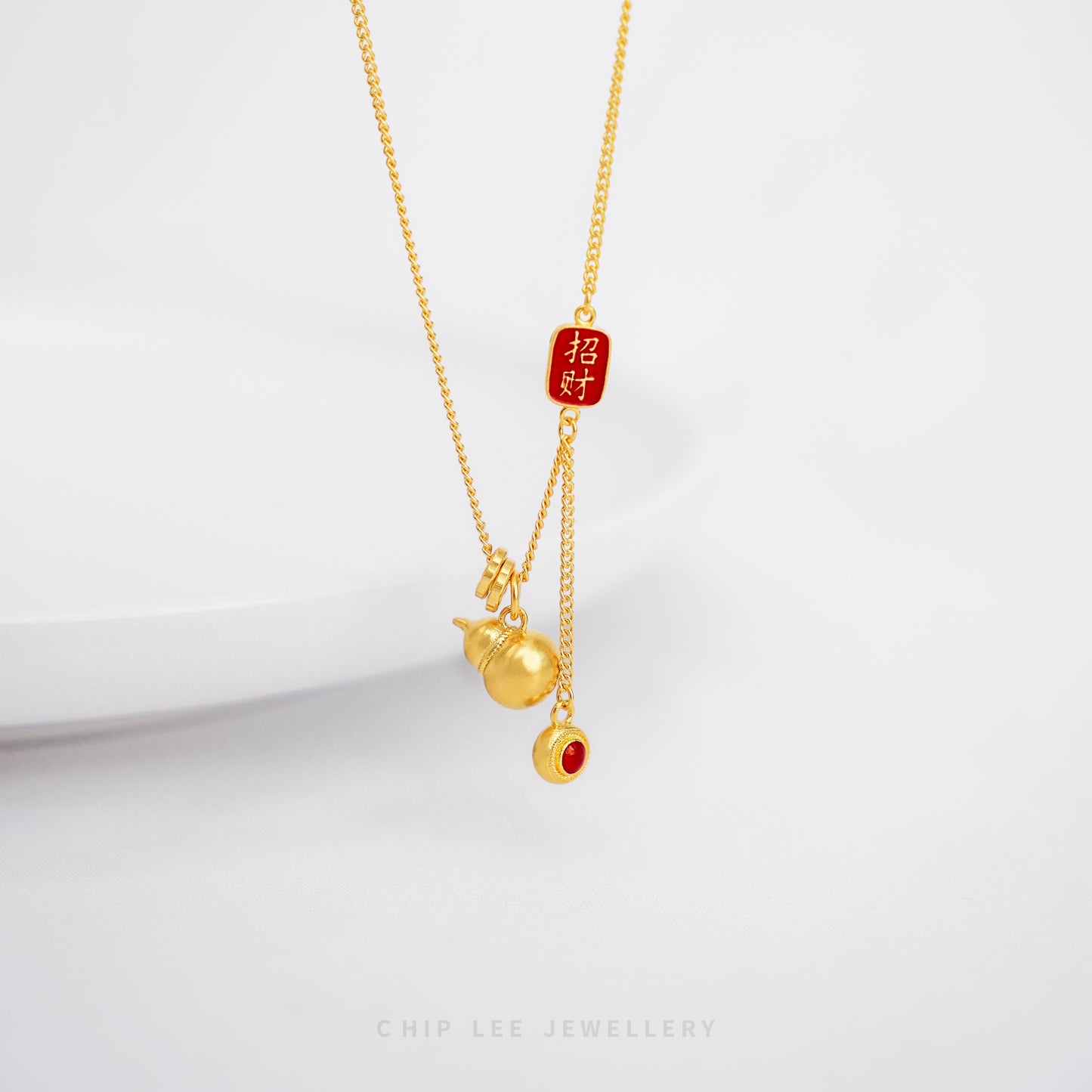 999 Pure Gold Prosperity Hu Lu (葫芦) Necklace | Gu Fa Jin (古法金) Collection