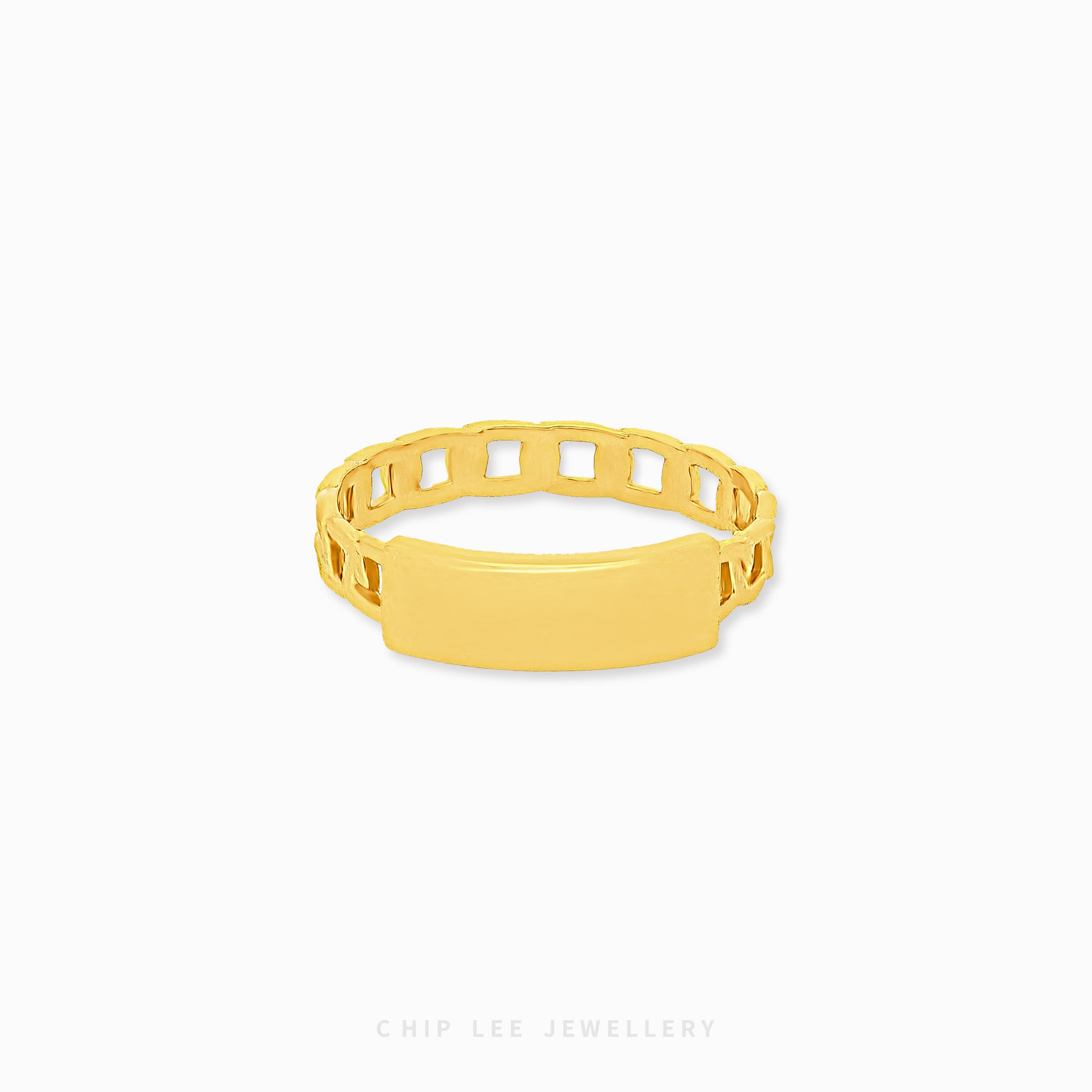 Dainty Bar Ring by Chip Lee Jewellery, 916 gold, featuring a minimalist bar design, adding a touch of elegance to any outfit.
