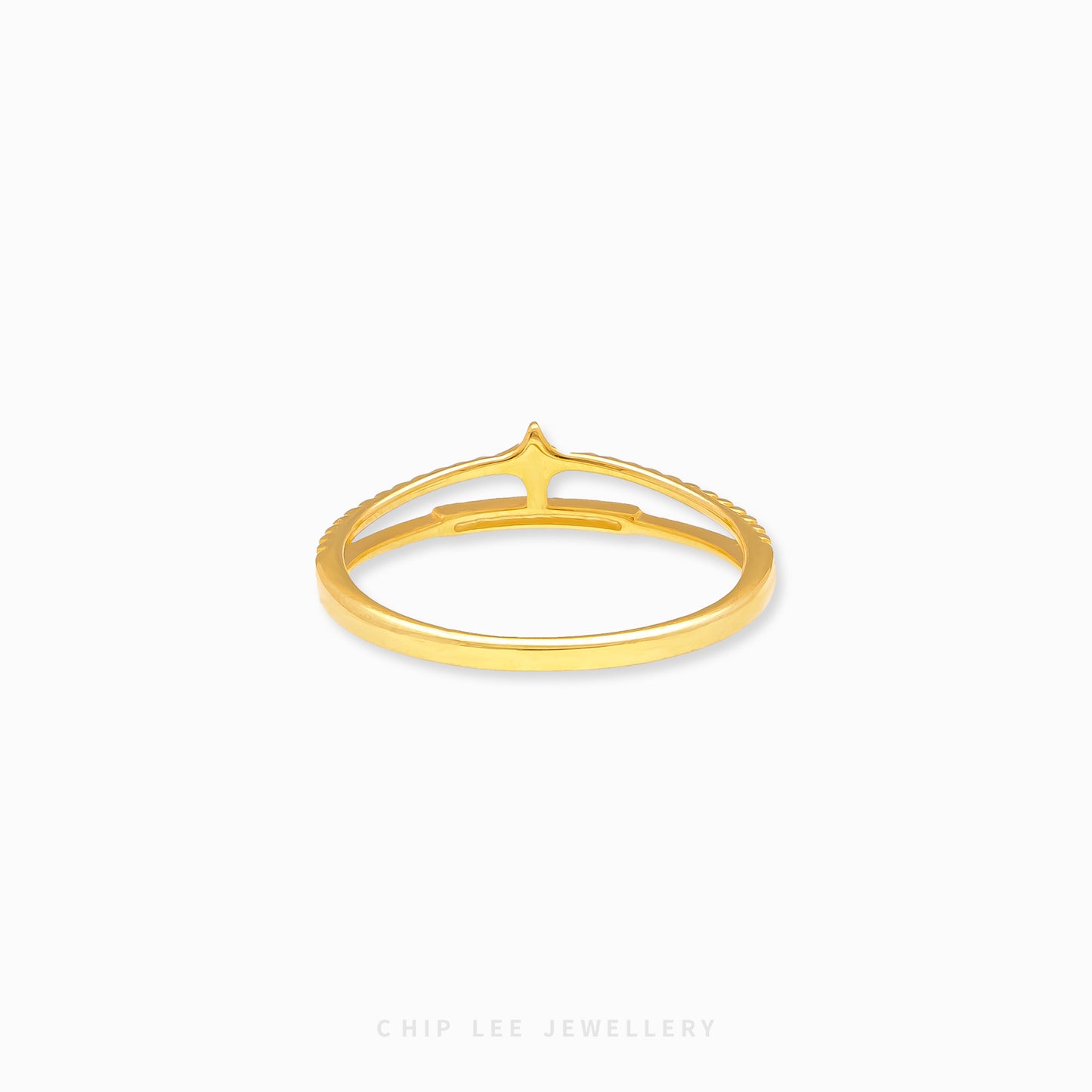 Dainty Duo Layer Ring by Chip Lee Jewellery, dual overlapping bands in 916/22K gold, layered elegance and modern style accessory
