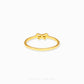 Dainty Duo Tone Ribbon Ring by Chip Lee Jewellery, dual-tone 916/22K gold ribbon motif, elegant, versatile accessory for gift or personal style