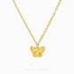 Chip Lee Jewellery Delicate Butterfly Necklace. Certified lightweight 916 Gold (22K) fine chain with a butterfly motif pendant. Jewellery SG.