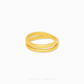 Double Loop Ring by Chip Lee Jewellery, 999 gold, interlocking loops, sleek minimalist design, adding elegance to any outfit.