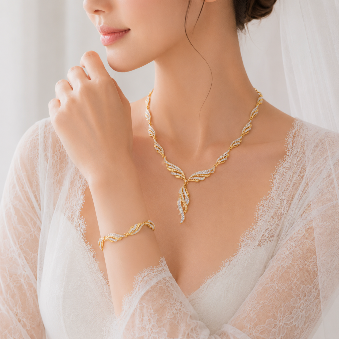 Duo Tone Wings Bracelet