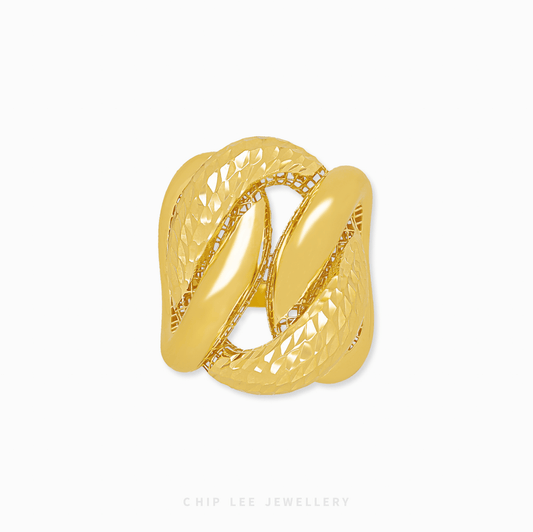 Duo Textured Coco Ring