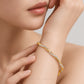 Duo Tone Beaded Twist Italia Flexi Bangle