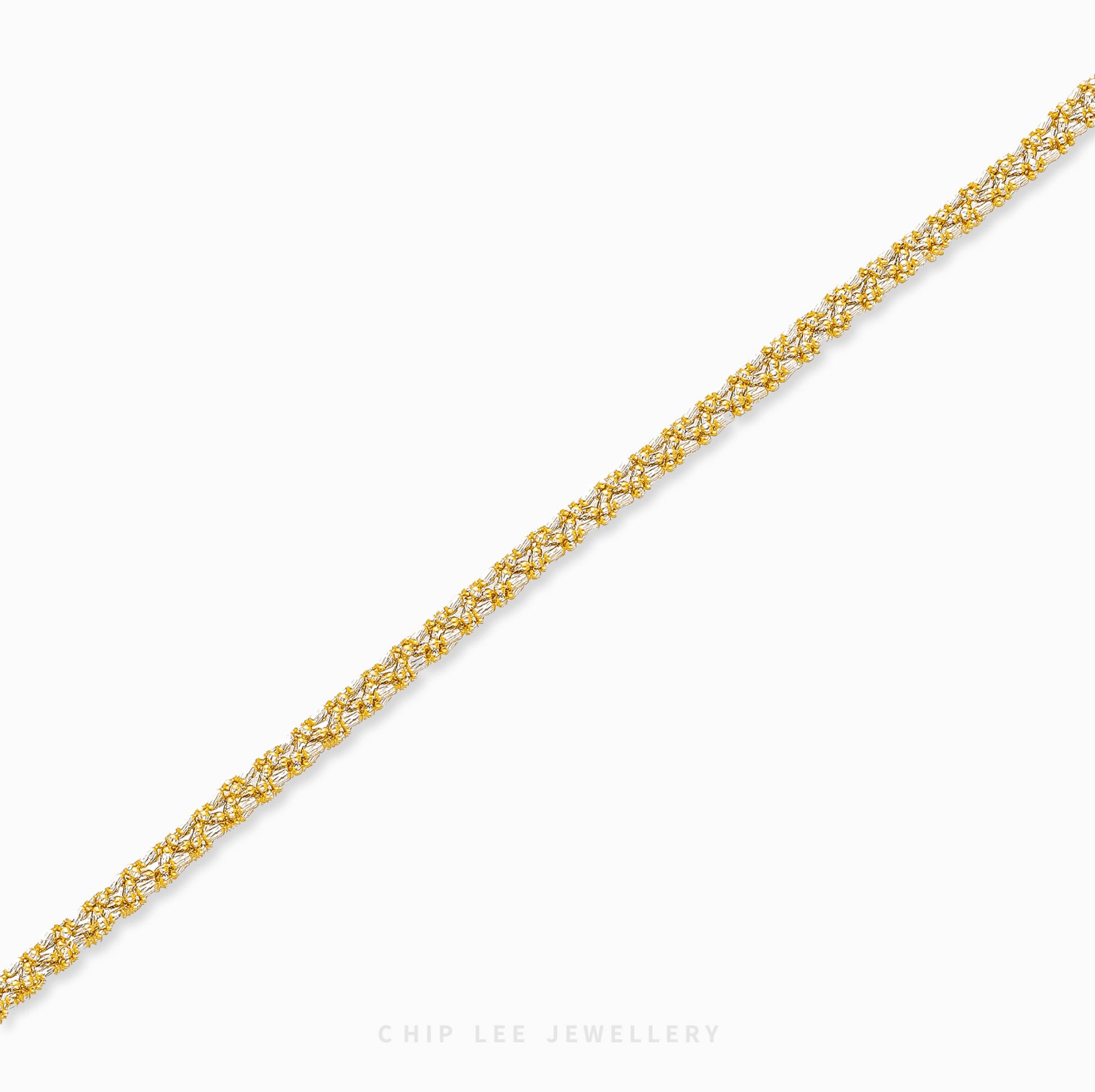 Duo Tone Bismark Chain Bracelet with intricate dual-tone links, classic elegant women’s jewelry, perfect for everyday or special occasions