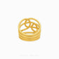 916 gold duo tone chunky intertwined ring in 22K gold with bold modern crossover design