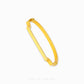 Duo Tone Classic Angular Bangle by Chip Lee Jewellery Singapore, sculpted 916 gold with matte and high-polish finishes, bold and elegant accessory